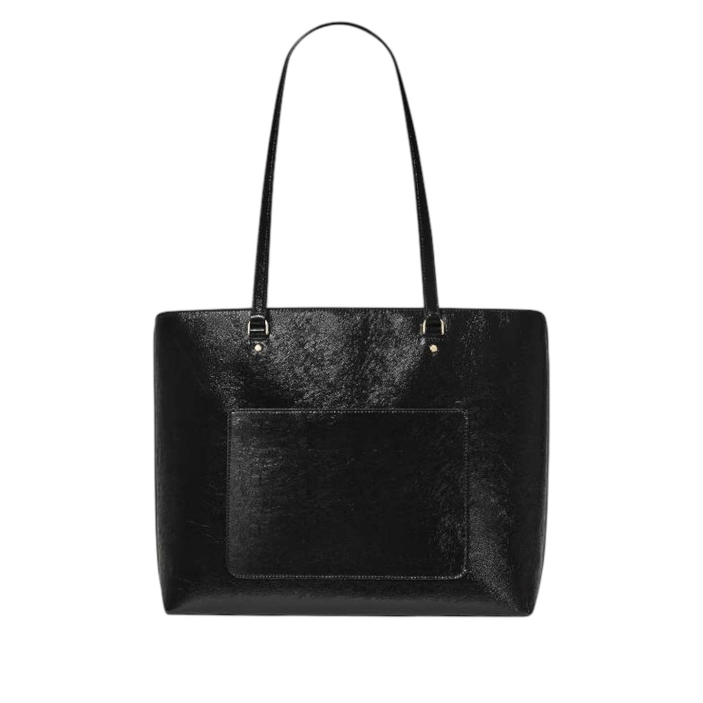 Kate Spade Bridget Black Crinkle Patent Large Tote NWT Retail $399 - Picture 4 of 5